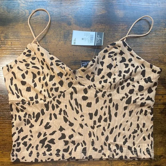 cheetah print cropped tank